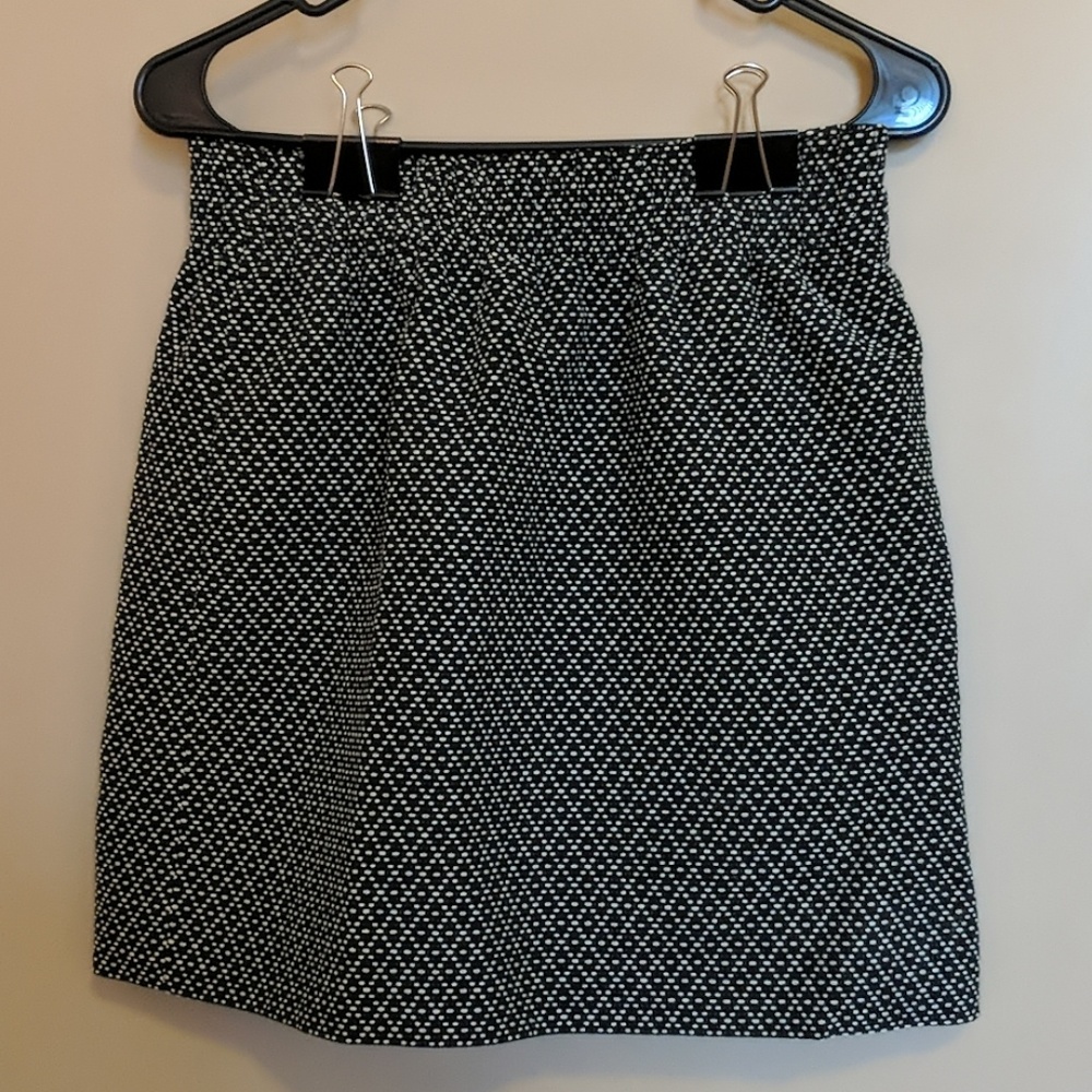 J Crew Black and White Skirt